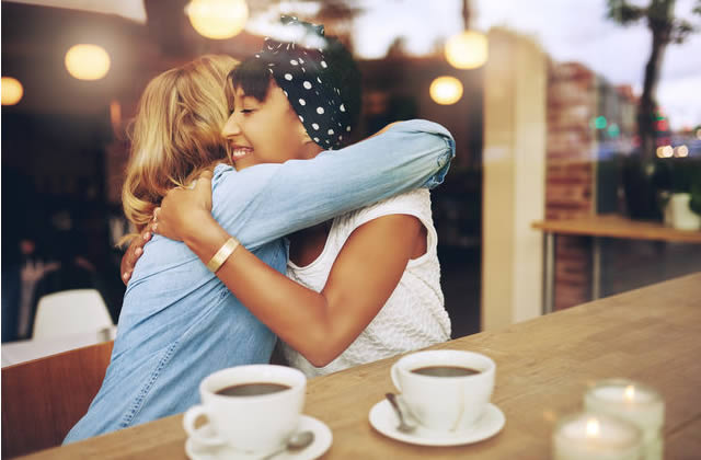 Importance of Trust - Young ladies trusting friendship embrace