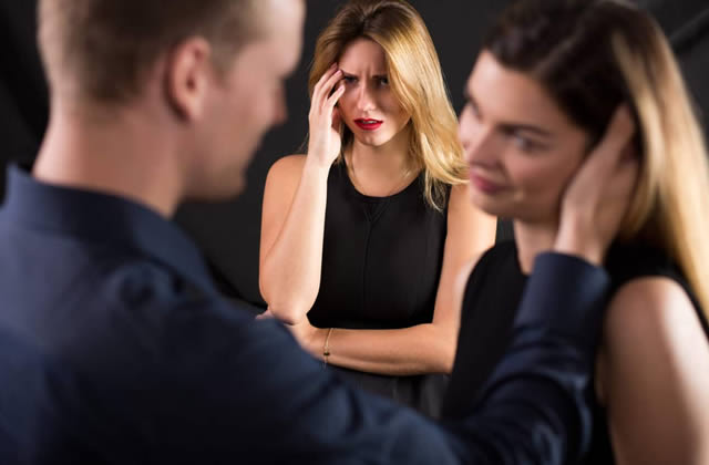 Never Marry a Man With These 14 Traits - Lady looking in disgust at cheating partner Never Marry a Man With These 14 Traits - Lady looking in disgust at cheating partner